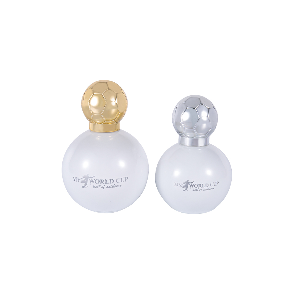 KY337-WJ2530 50ml futbalová sklenená fľaša na parfumy s futbalovým uzáverom