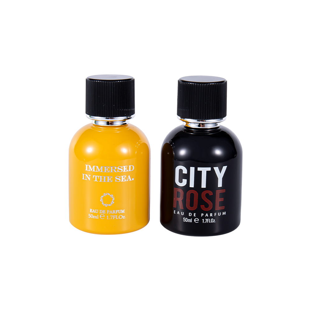 GC4464-WJ2339 50 ml úplne nová sklenená dekoratívna fľaša na parfum s čiernym uzáverom na parfum