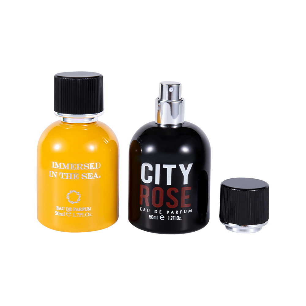 GC4464-WJ2339 50 ml úplne nová sklenená dekoratívna fľaša na parfum s čiernym uzáverom na parfum