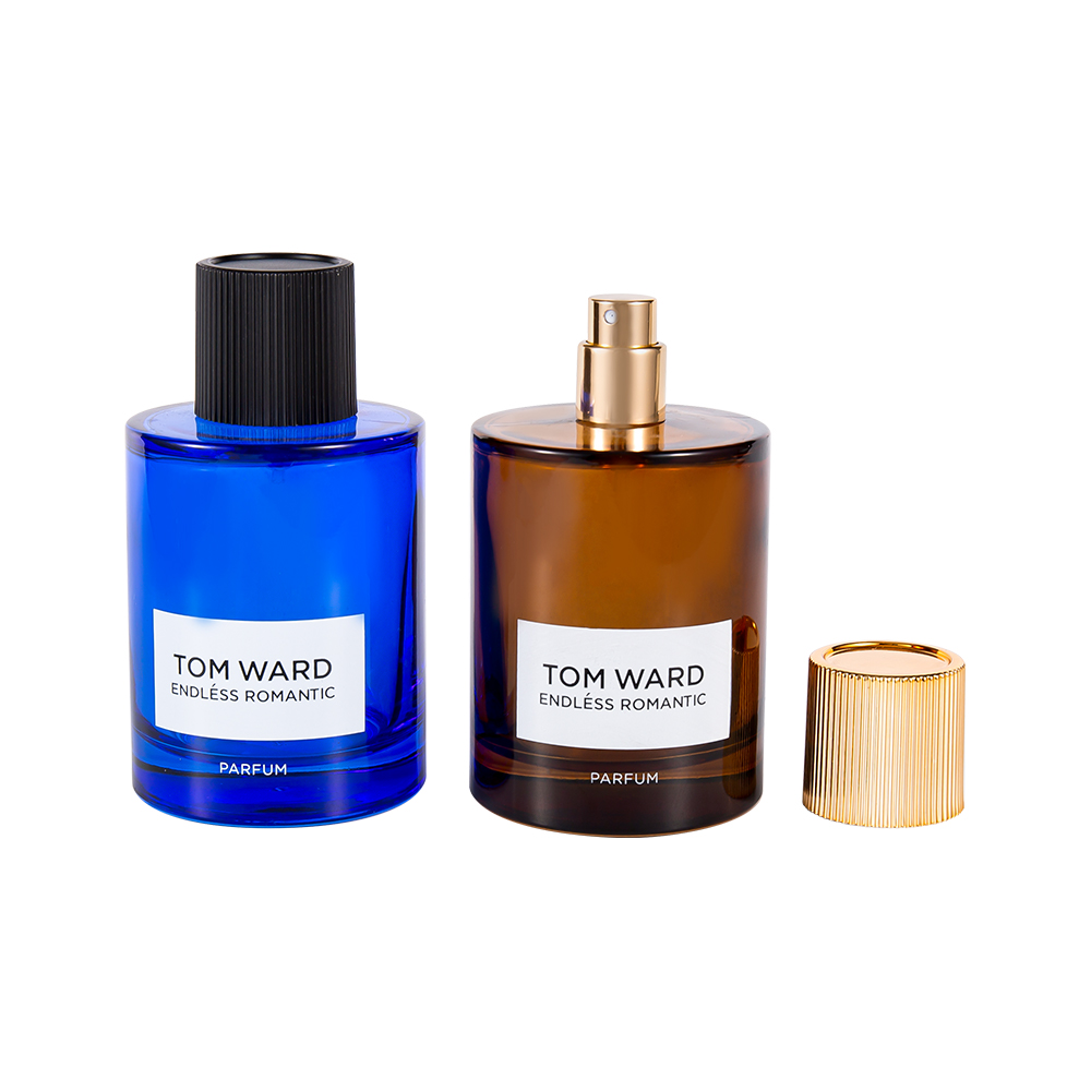 GC5178-WJ2623 100 ml veľkoobchodná sklenená fľaša na parfumy s pruhovaným uzáverom na parfumy